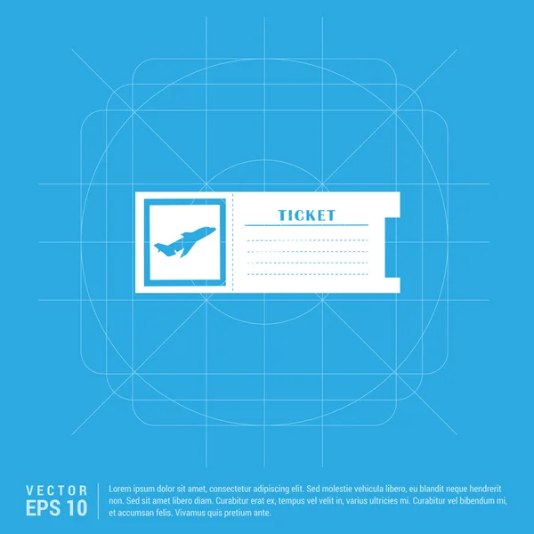 Papieren ticket pictogram — Stockvector