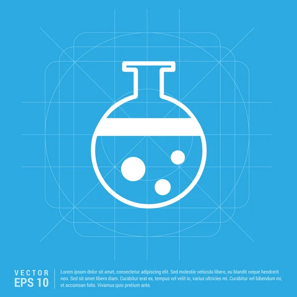 Chemistry flask icon — Stock Vector
