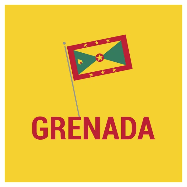 Grenada självständighetsdagen affisch — Stock vektor