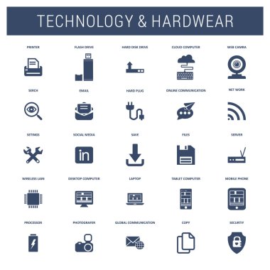 Evrensel web ve mobil Icon set.