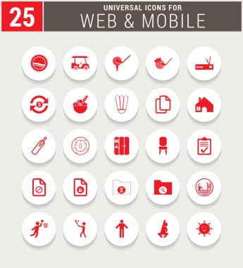 Evrensel web ve mobil Icon set.