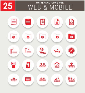 Evrensel web ve mobil Icon set.