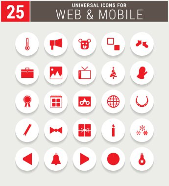 Evrensel web ve mobil Icon set.