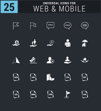 evrensel ağ simgeleri 