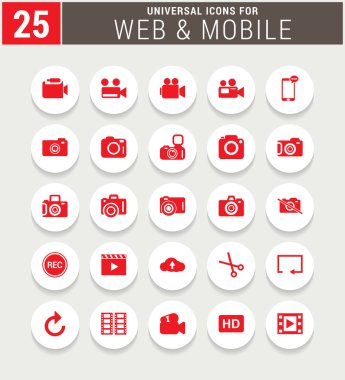 Evrensel web ve mobil Icon set.