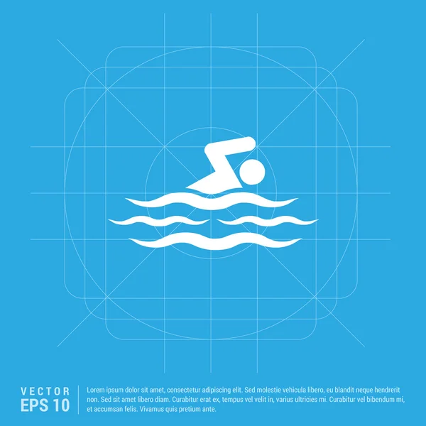 Swimming place icon — Stock Vector