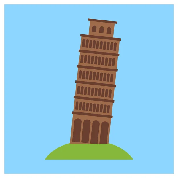 Torre de Pisa na Itália — Vetor de Stock