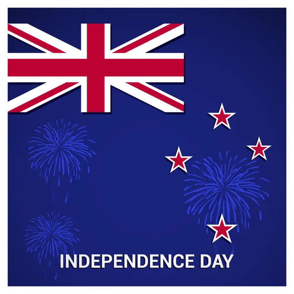 Νέα Ζηλανδία ημέρα ανεξαρτησίας αφίσα — Διανυσματικό Αρχείο