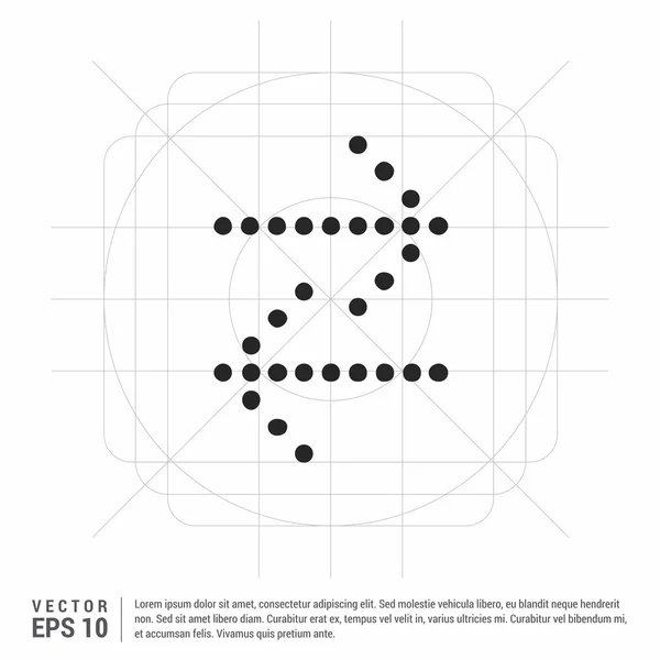 Pfeilsymbol links und rechts — Stockvektor