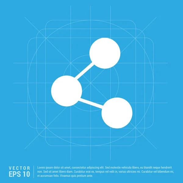Icona del collegamento molecolare . — Vettoriale Stock