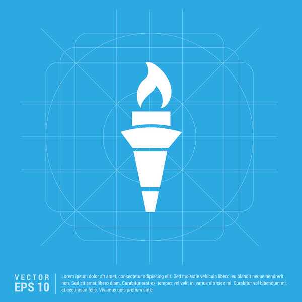 Olympic torch flat icon