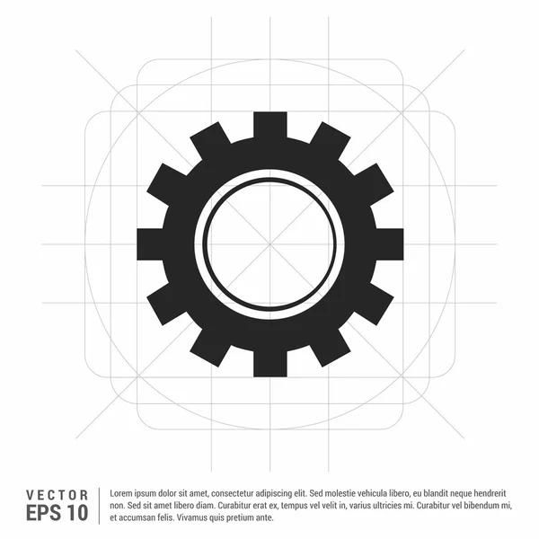 Roue dentée icône — Image vectorielle