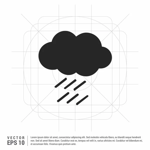Icône nuage pluie — Image vectorielle