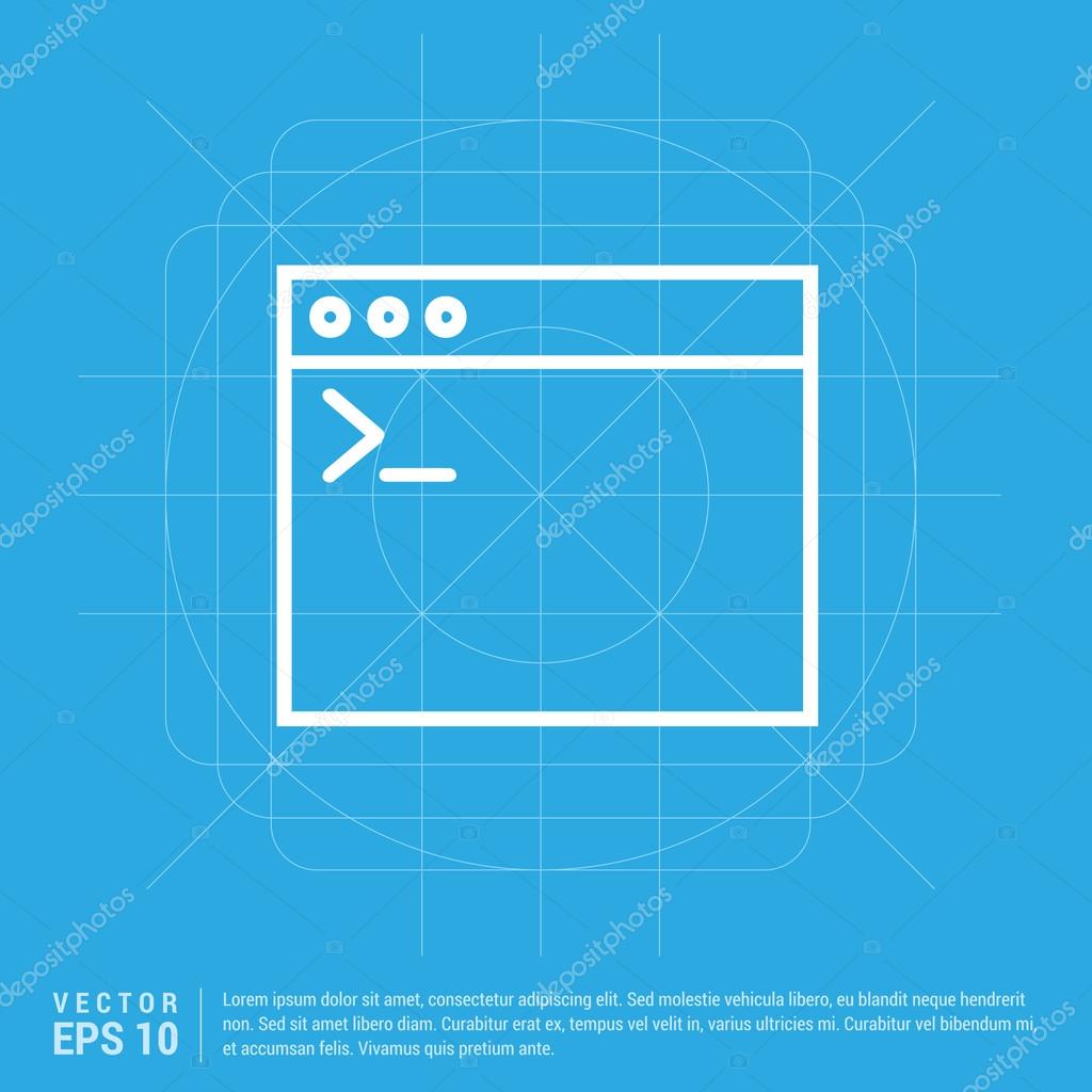 Vector Computer programming code icon. Vector Illustration