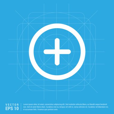 Artı simgesi. Konsept web düğmeleri.