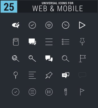 evrensel ağ simgeleri 