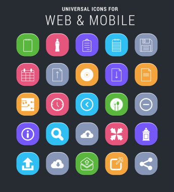Evrensel web ve mobil Icon set