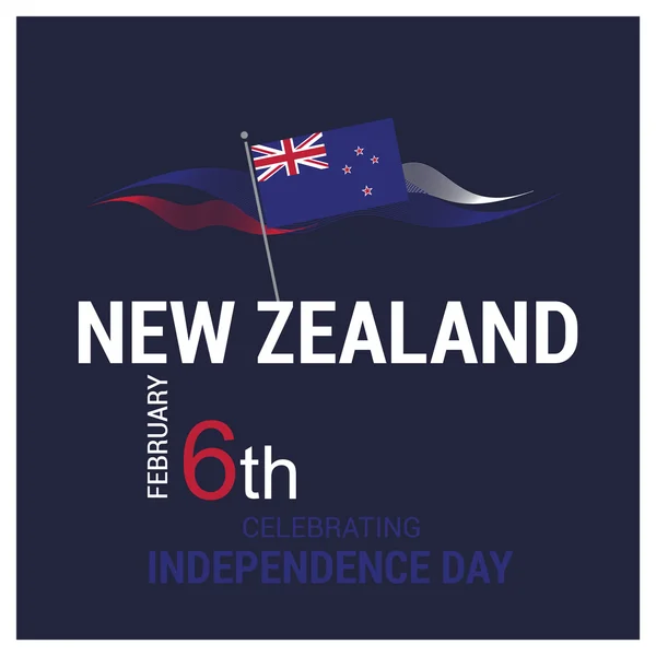 Cartel del Día de la Independencia de Nueva Zelanda — Archivo Imágenes Vectoriales