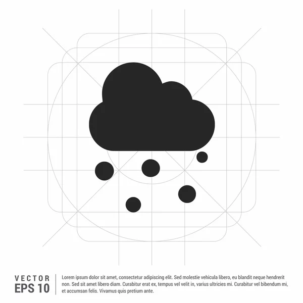 Icône nuage neige — Image vectorielle