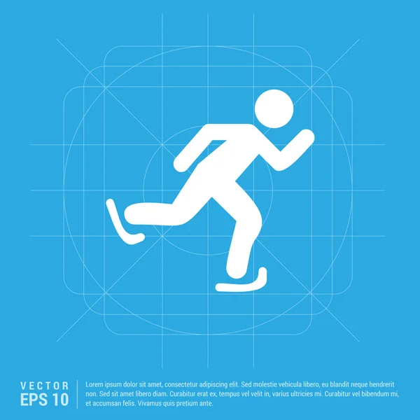 Schaatsen-pictogram — Stockvector