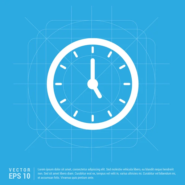 Icono de reloj de línea — Vector de stock