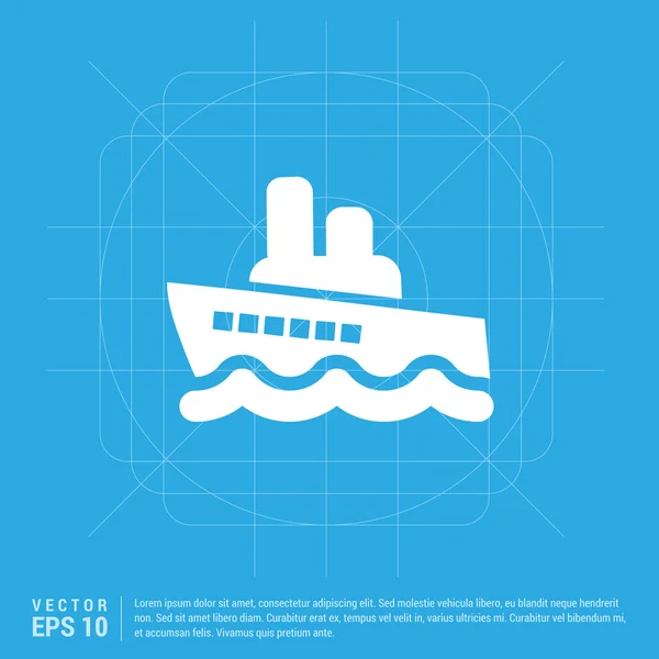 Корабель човен значок — стоковий вектор