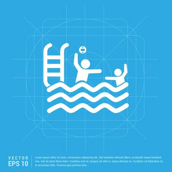 Swimming web icon. — Stock Vector