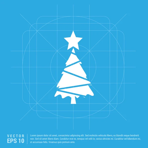 Noel ağacı simgesini — Stok Vektör