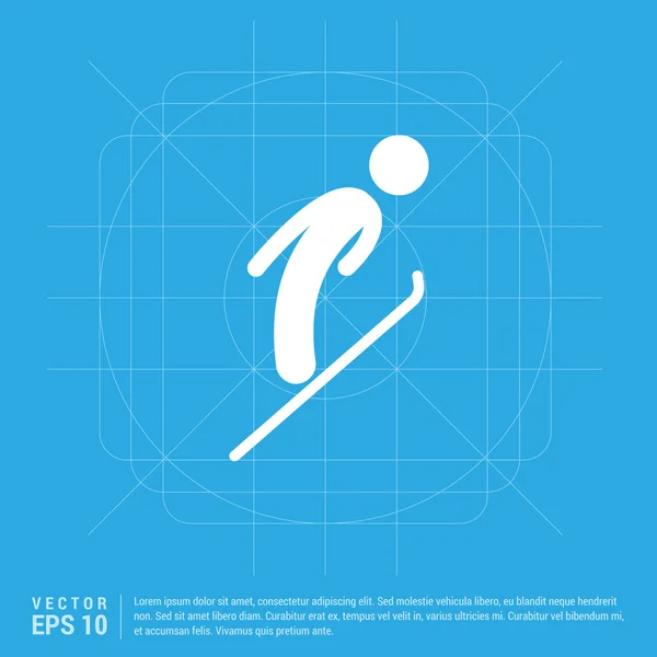 Ski jumping icon — Stock Vector