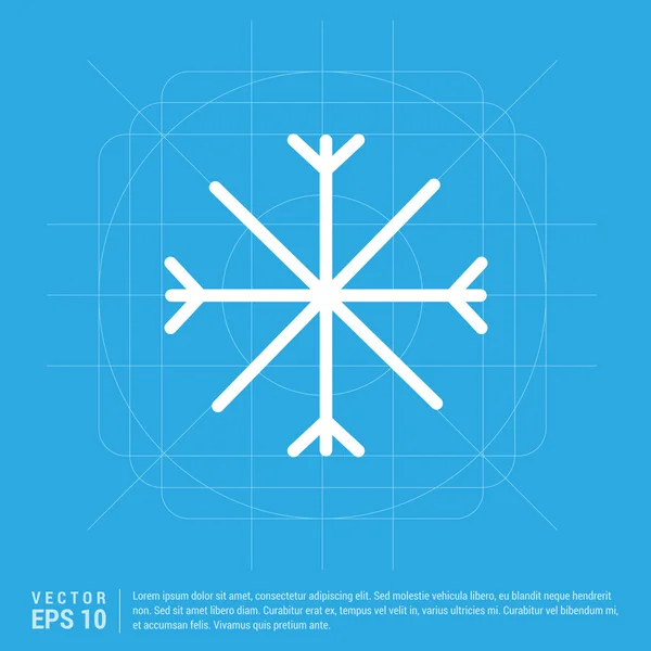 Взимку Сніжинка значок — стоковий вектор