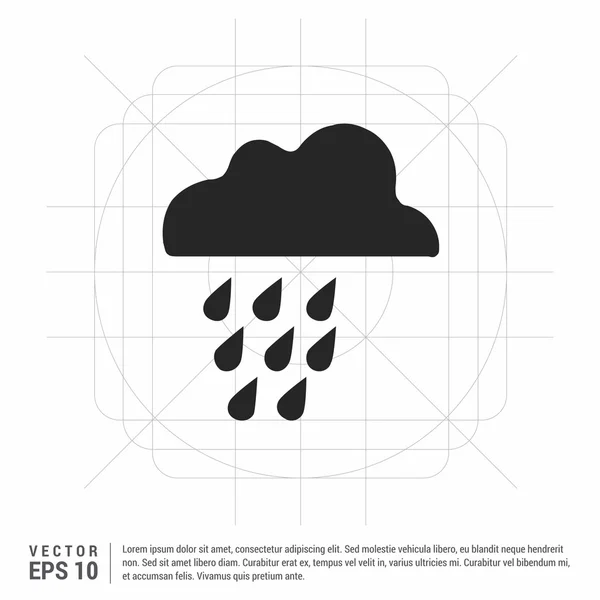 Icône nuage pluie — Image vectorielle