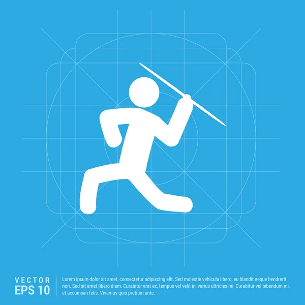 Javelin throw ikonen — Stock vektor