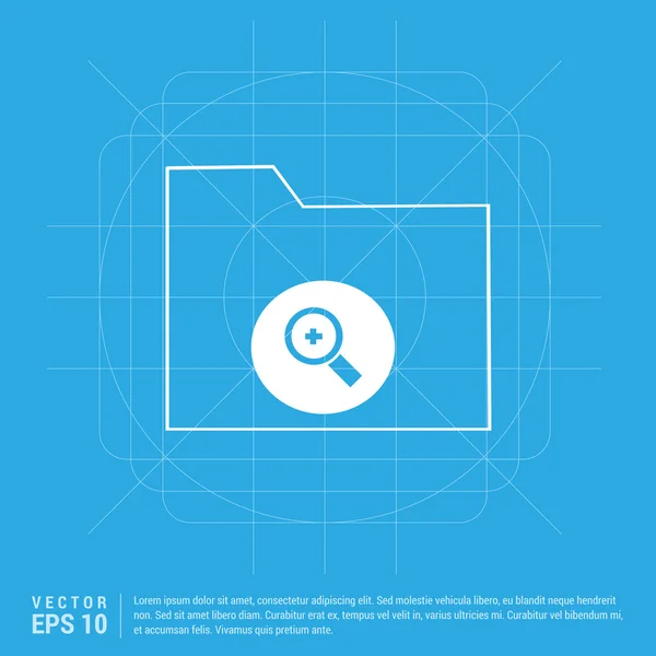 Mappictogram. Platte pictogram — Stockvector