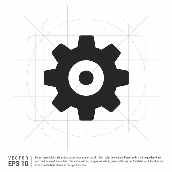 Ícone de roda de engrenagem — Vetor de Stock