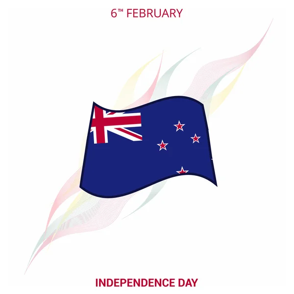 Cartel del Día de la Independencia de Nueva Zelanda — Archivo Imágenes Vectoriales
