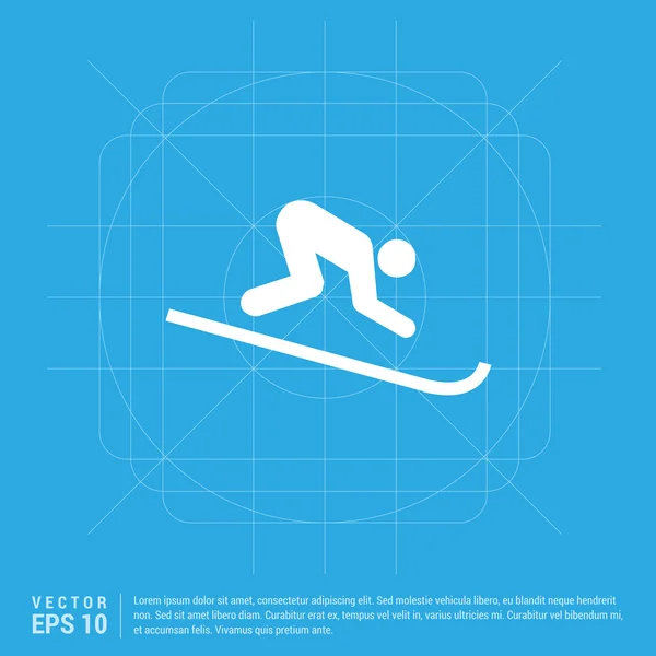 Ski jumping icon — Stock Vector