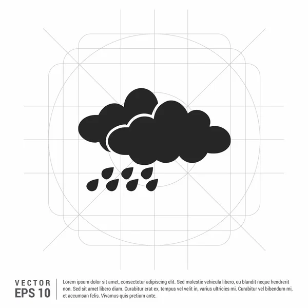 Météo nuages icône — Image vectorielle