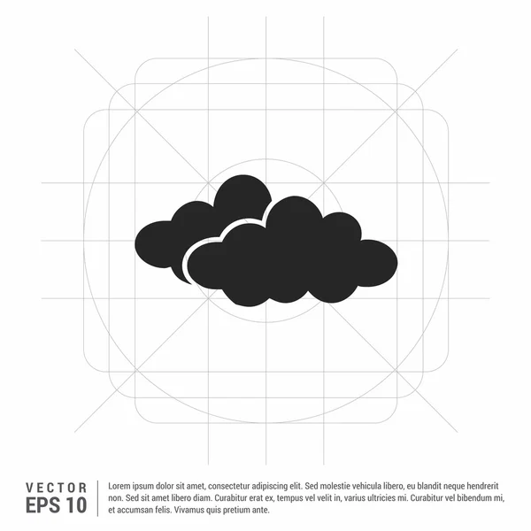 Nuvens meteorológicas ícone — Vetor de Stock