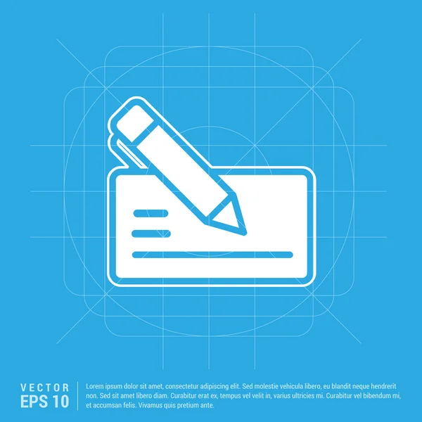 Cheque Filling Icon. — Stock Vector