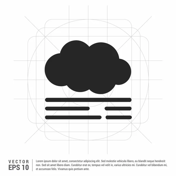 Icône nuage météo — Image vectorielle