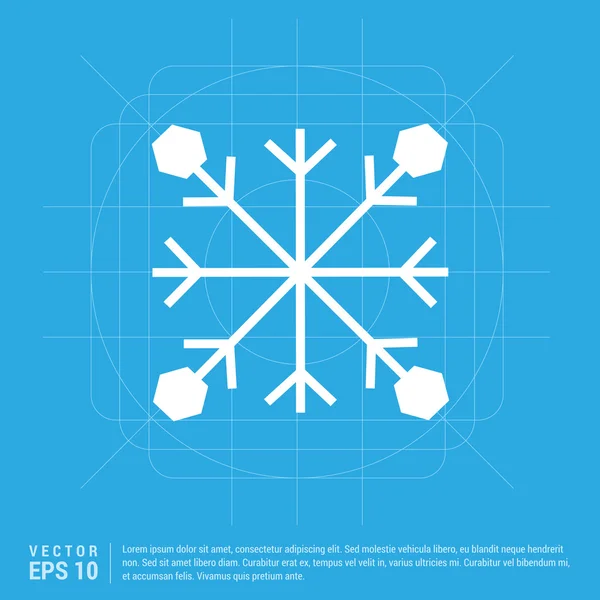 Schneeflockensymbol im Winter — Stockvektor