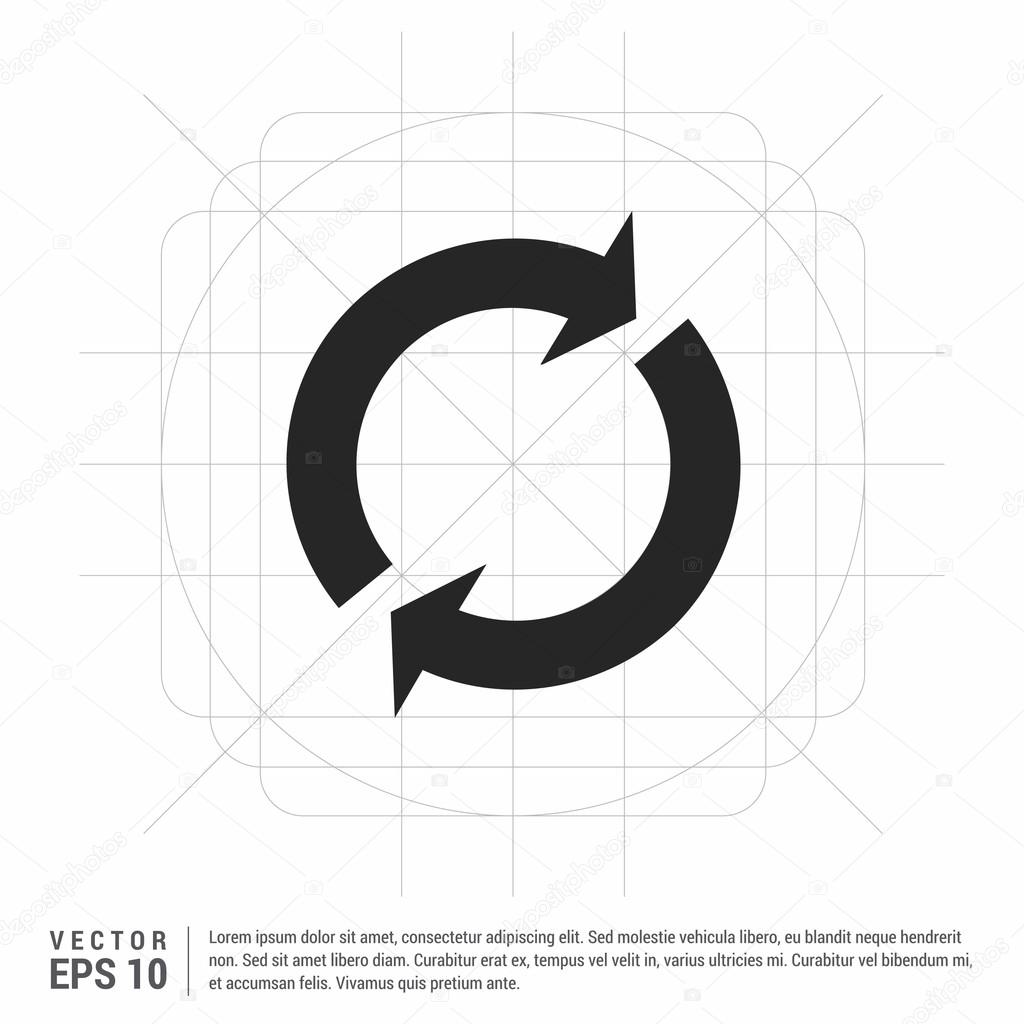 Reload arrows icon. vector illustration