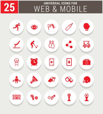 Evrensel web ve mobil Icon set.