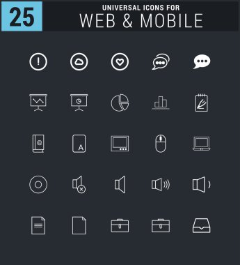 evrensel ağ simgeleri 