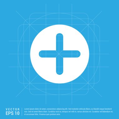 Artı simgesi. Konsept web düğmeleri.