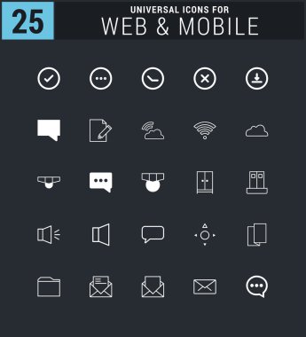 evrensel ağ simgeleri 