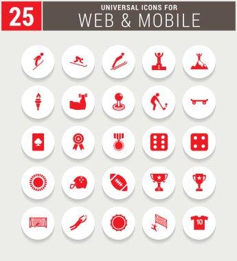 Evrensel web ve mobil Icon set.