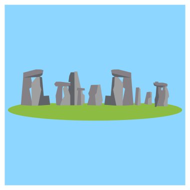 Stonehenge İngiltere illüstrasyon
