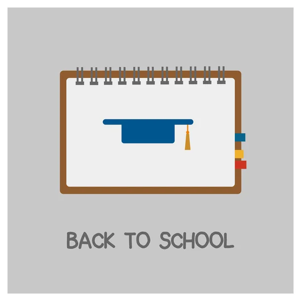 Back to school concept symbol — Stock Vector