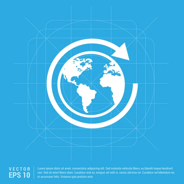 Ícone globo pictograma . — Vetor de Stock